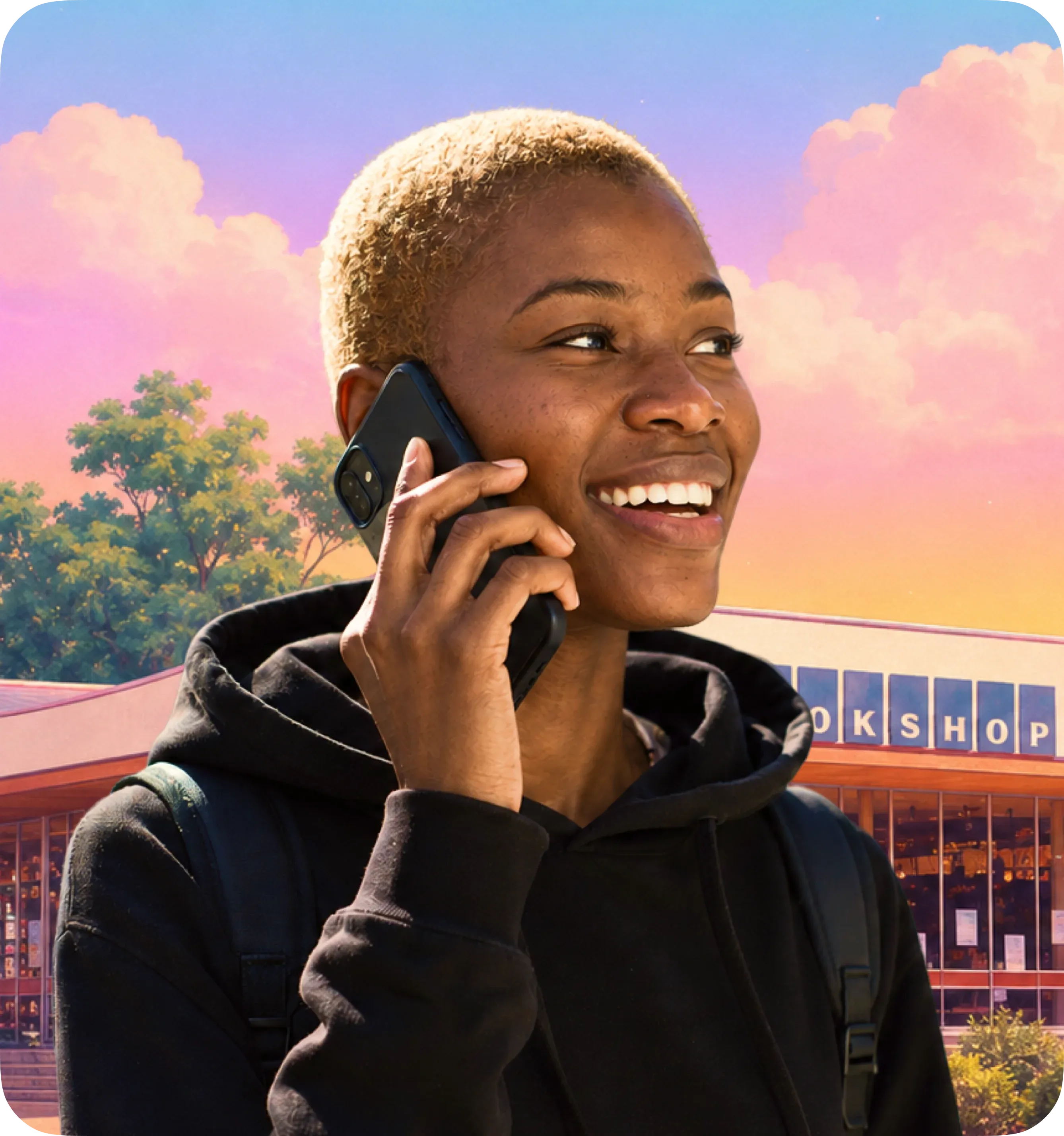 She’s in Nigeria but she easily receives money from her brother in South Africa.