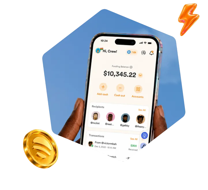 Funds held in escrow until the recipient confirms payment